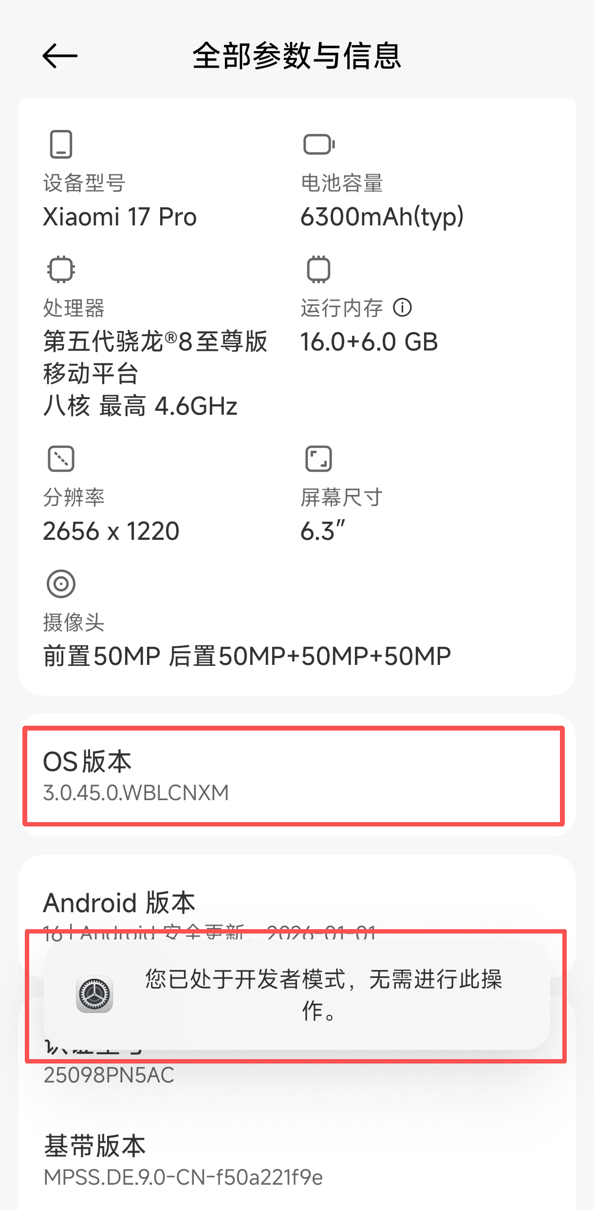 步骤 2：出现已处于开发者模式提示